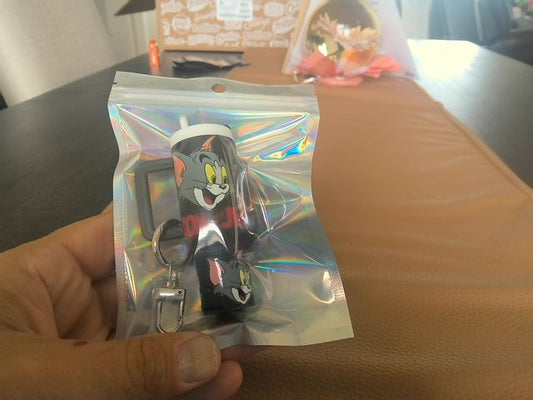 Black Tumbler Keychain Grace's bead Shop