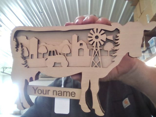 layered cow