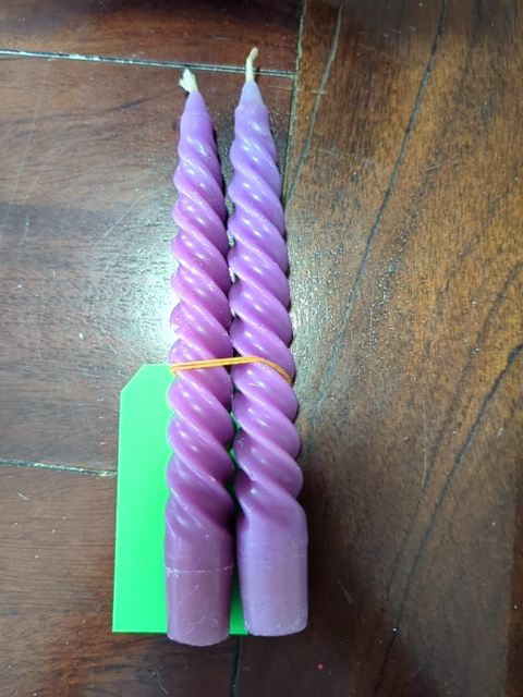 Purple Spiral Candles