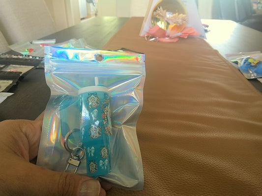 Blue Tumbler Keychain Grace's bead Shop