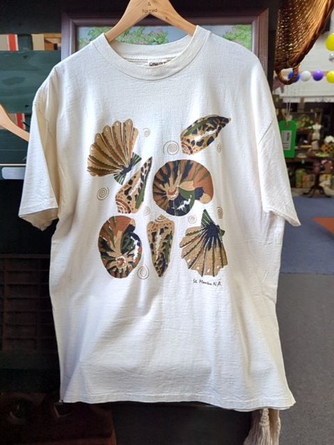 Vintage Clothing Shell T Shirt, XL