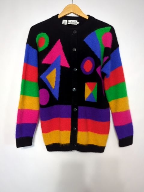 Vintage Clothing 80s Angora lambs wool blend sweater, S