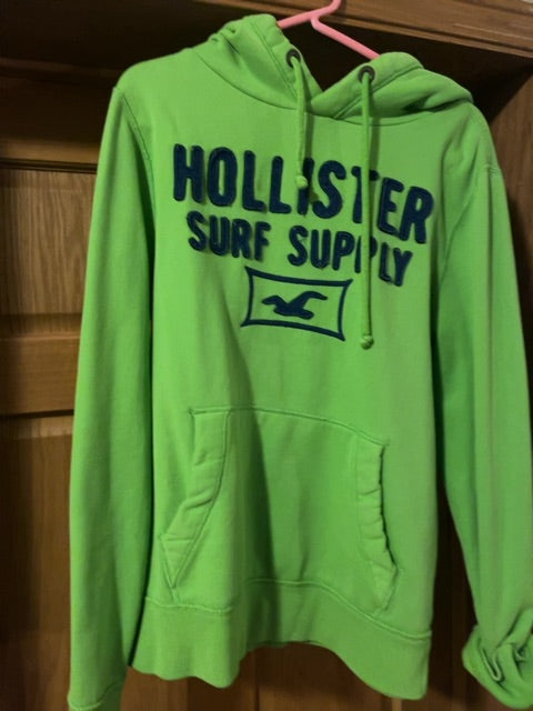 Lime Green Hollister Hoodie, Medium