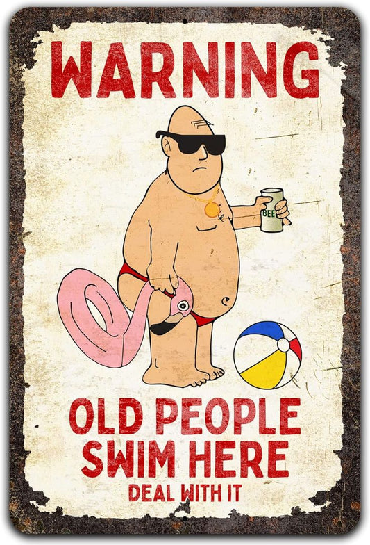 old people swim